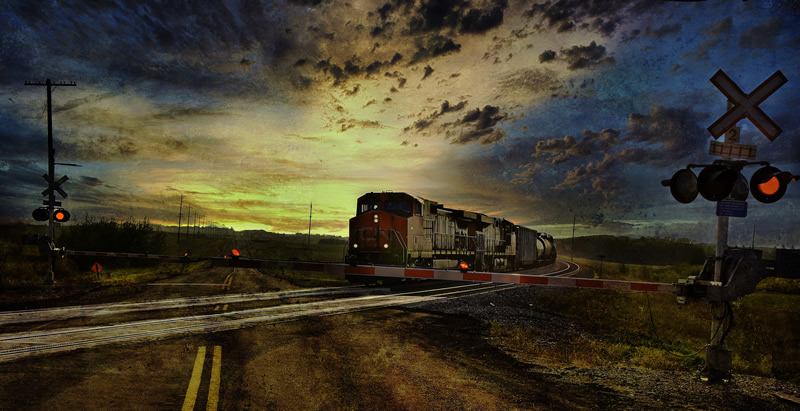 Train at Quadra by Darlene Perkin